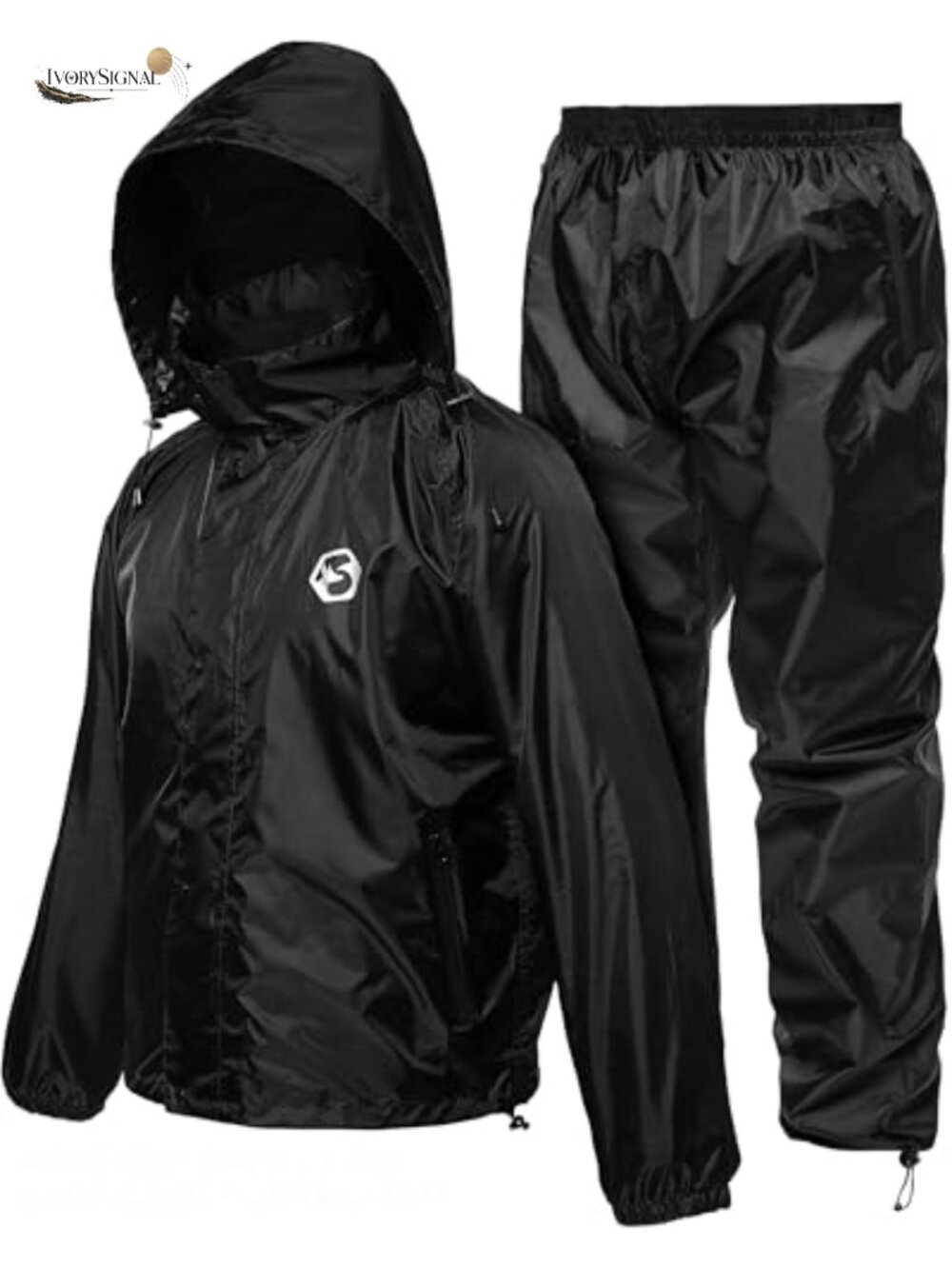 Foxelli Waterproof Rain Suit Lightweight Breathable for Motorcycle Golf Fishing